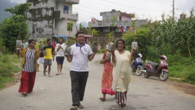 Photo of बजार क्षेत्रलाई हरियाली बनाउन वालिङमा वृक्षारोपण